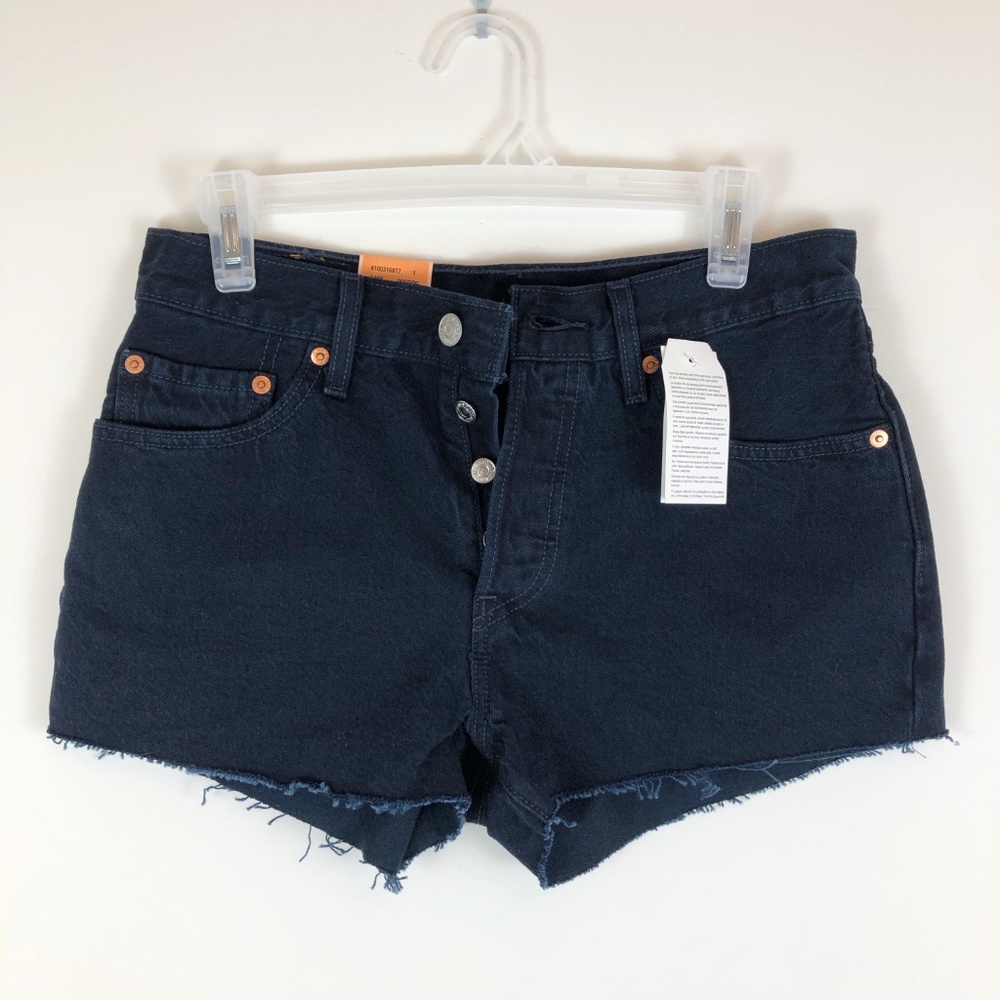 Levis 501 Button Fly High Rise Cutoff Jean Shorts